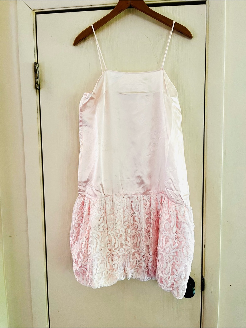 VTG Zum Zum Pink Babydoll Lacy Fairycore Frilly Romantic Party Drop Waist Dress